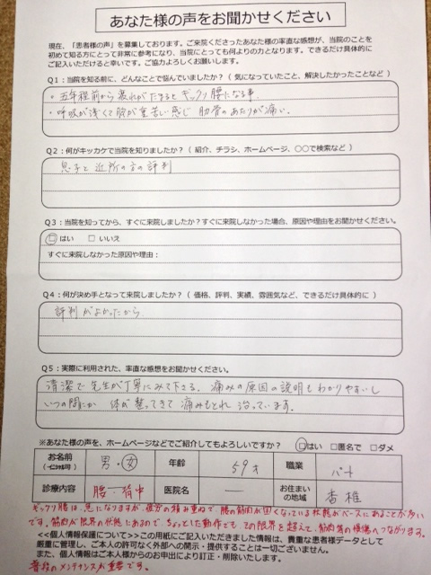 腰・背中・肋骨部の痛み